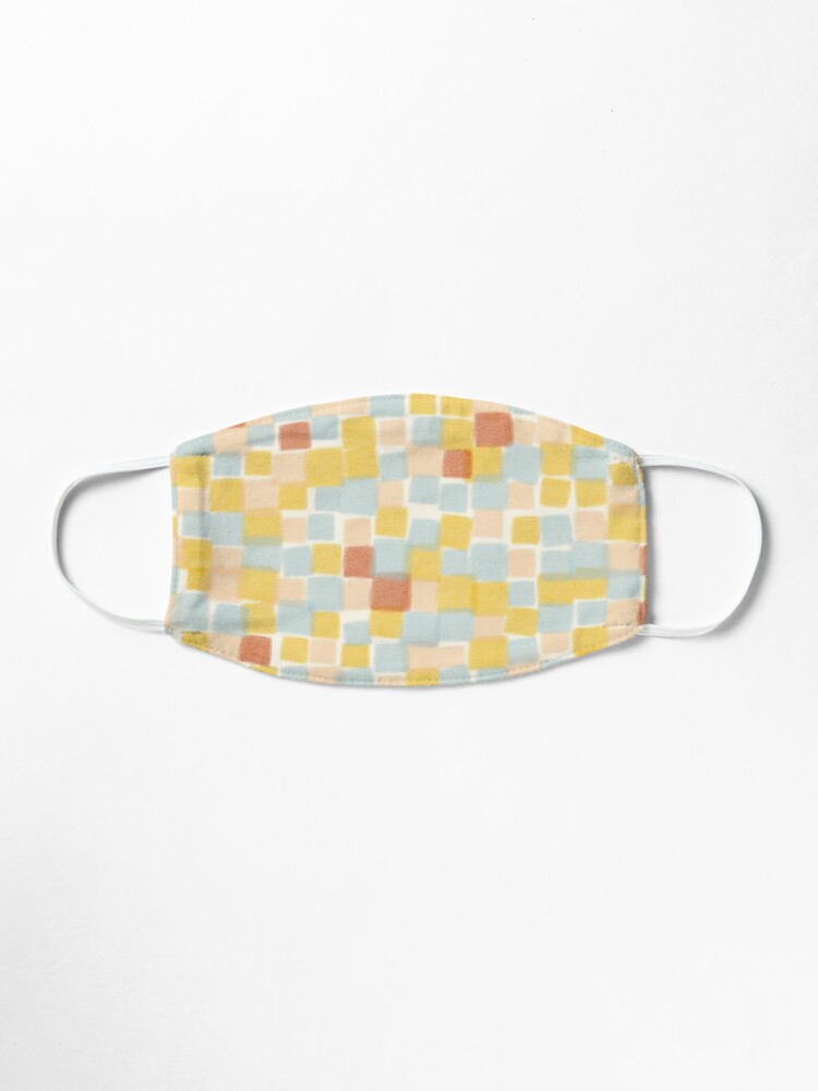 Alternate view of Beachy summer squares Mask