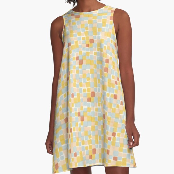 Beachy summer squares A-Line Dress