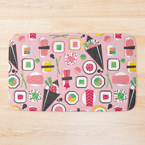 Item preview, Paper cut geo sushi // pastel pink background designed and sold by SelmaCardoso.