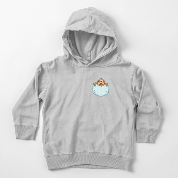 Youth Kids Childrens Pocket Sloth Mini Pet Cute Funny Pullover Hoodie