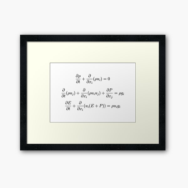 Conservation Laws for Gas Dynamics with a Classical Gravitational Field Framed Art Print