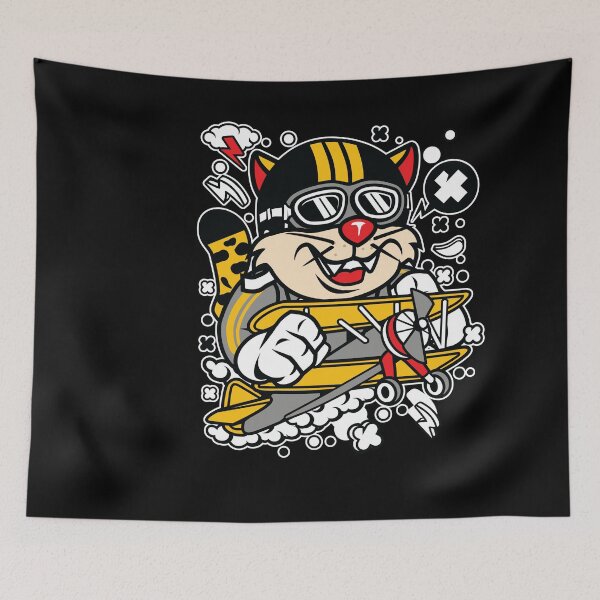 Item preview, Leopard Pilot Cartoon Character - Crazy fun art  illustration designed and sold by Nickelparis.