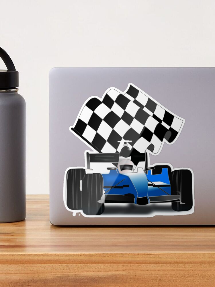 Checkered Flag - Racing - Race Car' Water Bottle