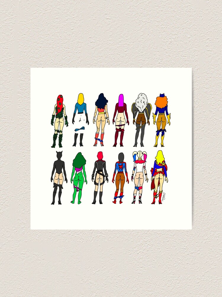 Alternate view of Superheroine Butts LV Art Print