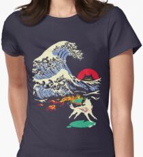 The Great Wave off Oni Island Women's Fitted T-Shirt