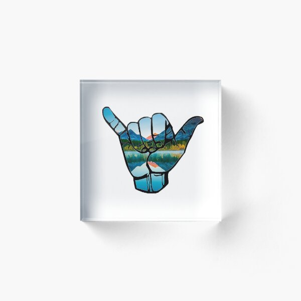 Hang Loose - mountains Acrylic Block