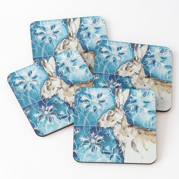 Item preview, Hare with bluebell background designed and sold by Rachel Collier-Wilson.