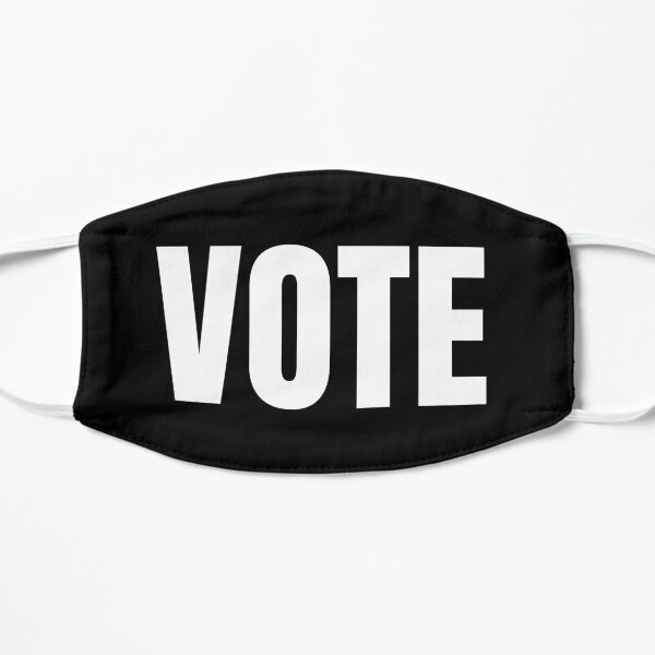 Vote Face Mask Black Flat Mask