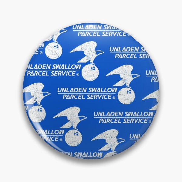 Unladen Swallow Parcel Service Mask Pin