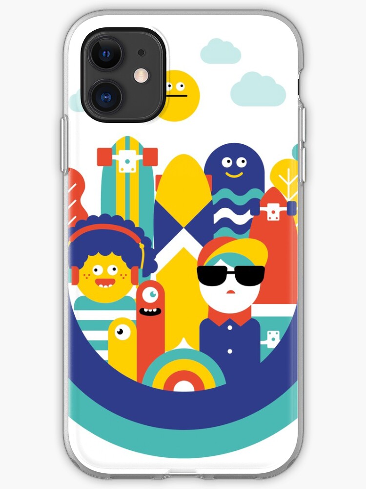 Thumbnail 1 of 5, iPhone Case, Skate monsters designed and sold by nomadunicorn.