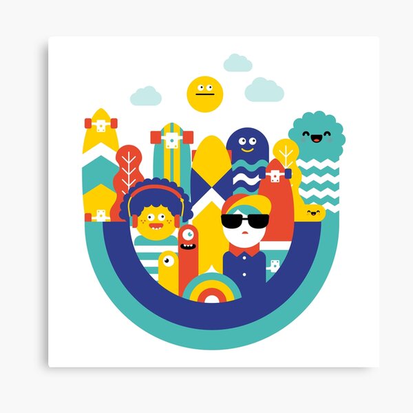 Skate monsters Canvas Print