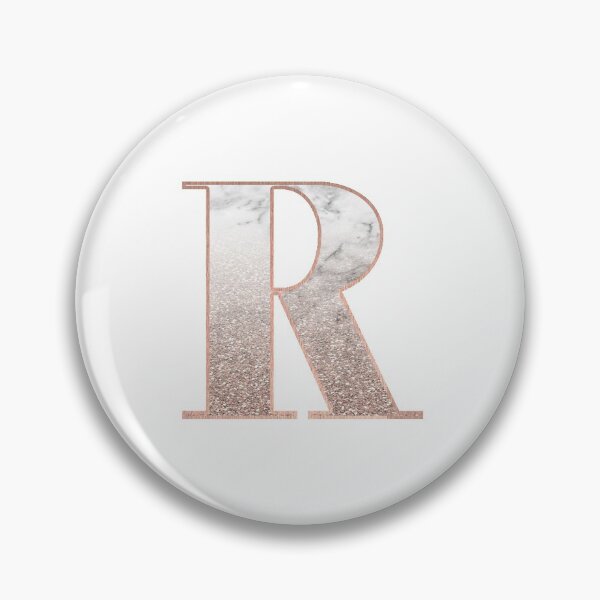 Item preview, Monogram rose gold glitter marble R designed and sold by marbleco.
