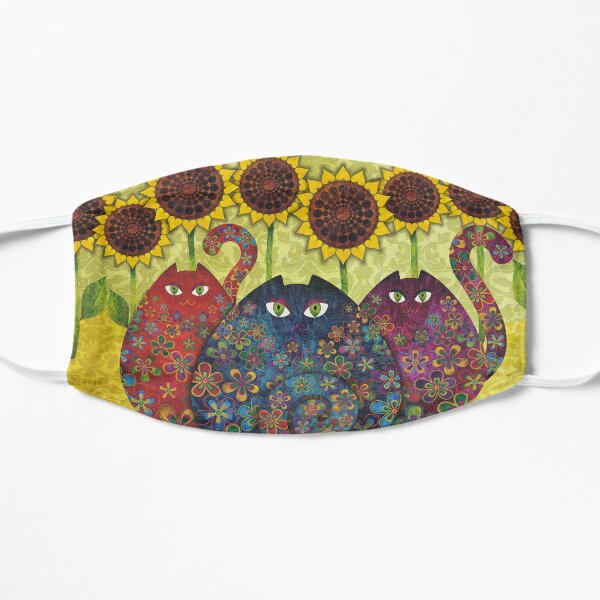 Cats With Sunflowers Mask