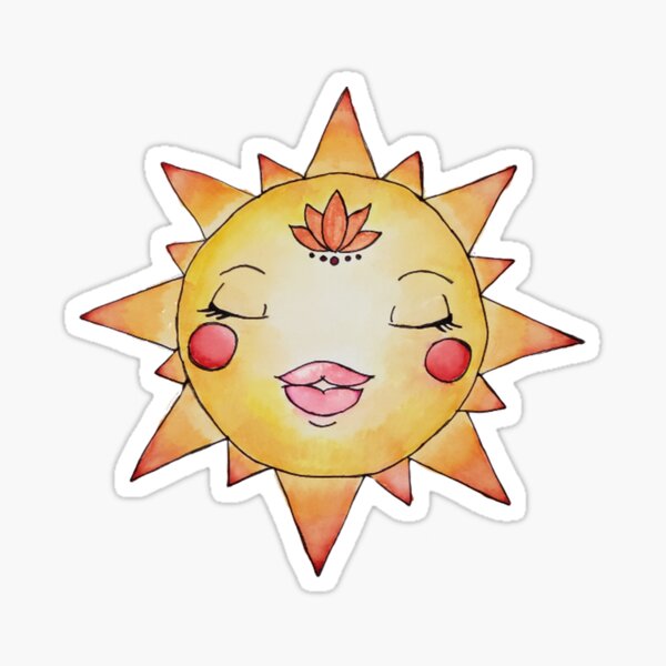 Shining Lotus Sun Sticker