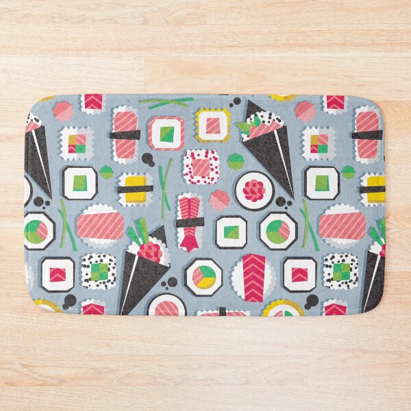 Item preview, Paper cut geo sushi // pastel blue background designed and sold by SelmaCardoso.