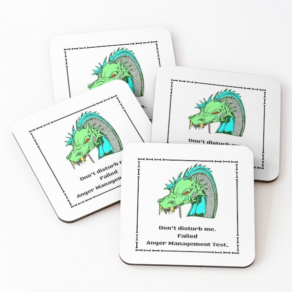 Item preview, Do not disturb me I failed anger management test are words in black under the head of a dragon  designed and sold by AnnaBBS.