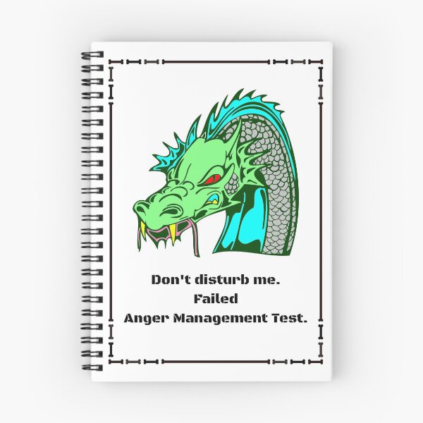 Item preview, Do not disturb me I failed anger management test are words in black under the head of a dragon  designed and sold by AnnaBBS.