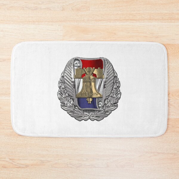 Item preview, Army Recruiting Command - USAREC Crest over White Leather designed and sold by Serge Averbukh Art Studio.
