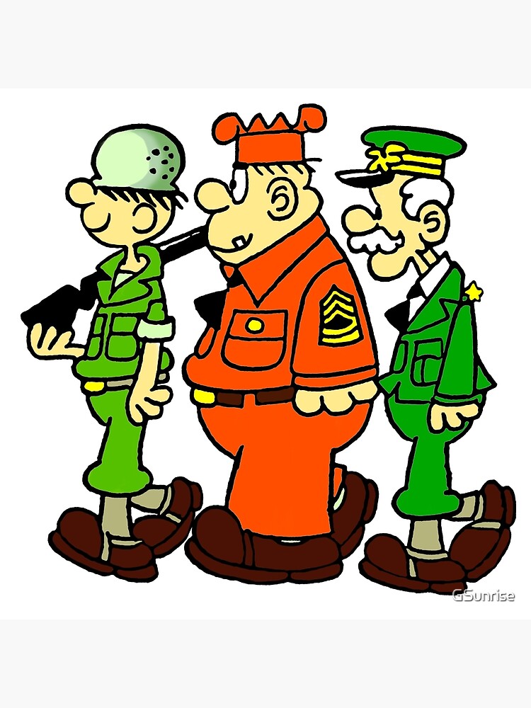 "Beetle bailey squad" Poster for Sale by GSunrise Redbubble