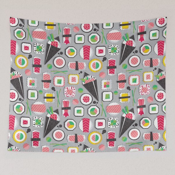 Item preview, Paper cut geo sushi // grey background designed and sold by SelmaCardoso.