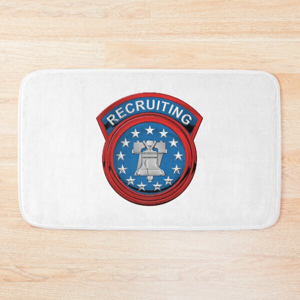 Item preview, Army Recruiting Command - USAREC Insignia over White Leather designed and sold by Serge Averbukh Art Studio.