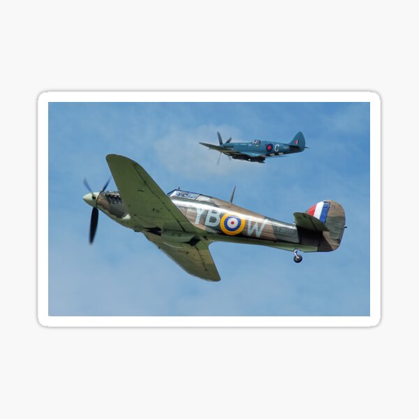 Vista previa del artículo con la obra «Hawker Hurricane y Supermarine Spitfire», diseñado y vendido por Steve H Clark.