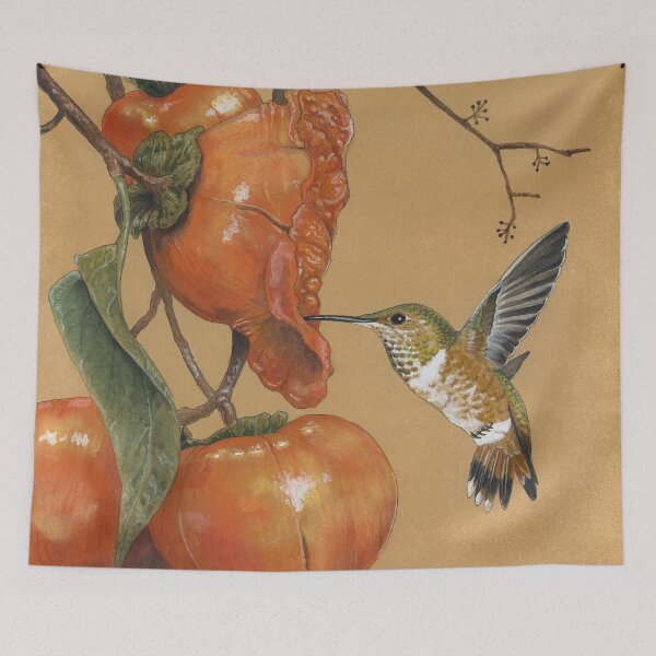 Item preview, Hummingbird and Persimmons designed and sold by ObviouslyCloe.
