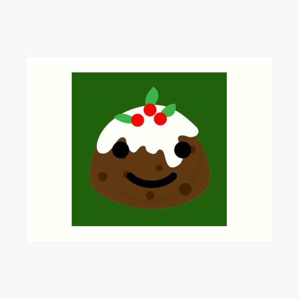 "christmas pudding emoji" Art Print by gossiprag Redbubble