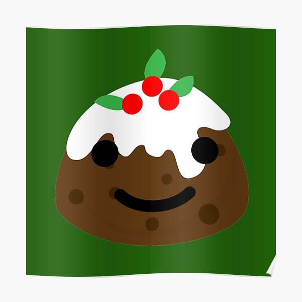 "christmas pudding emoji" Poster for Sale by gossiprag Redbubble