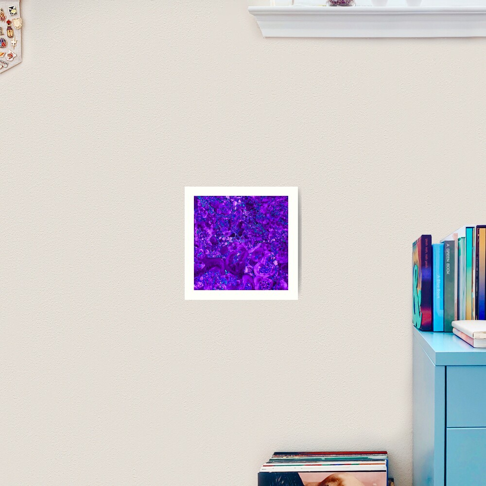 Marble Violet Blue Cyan Art Print