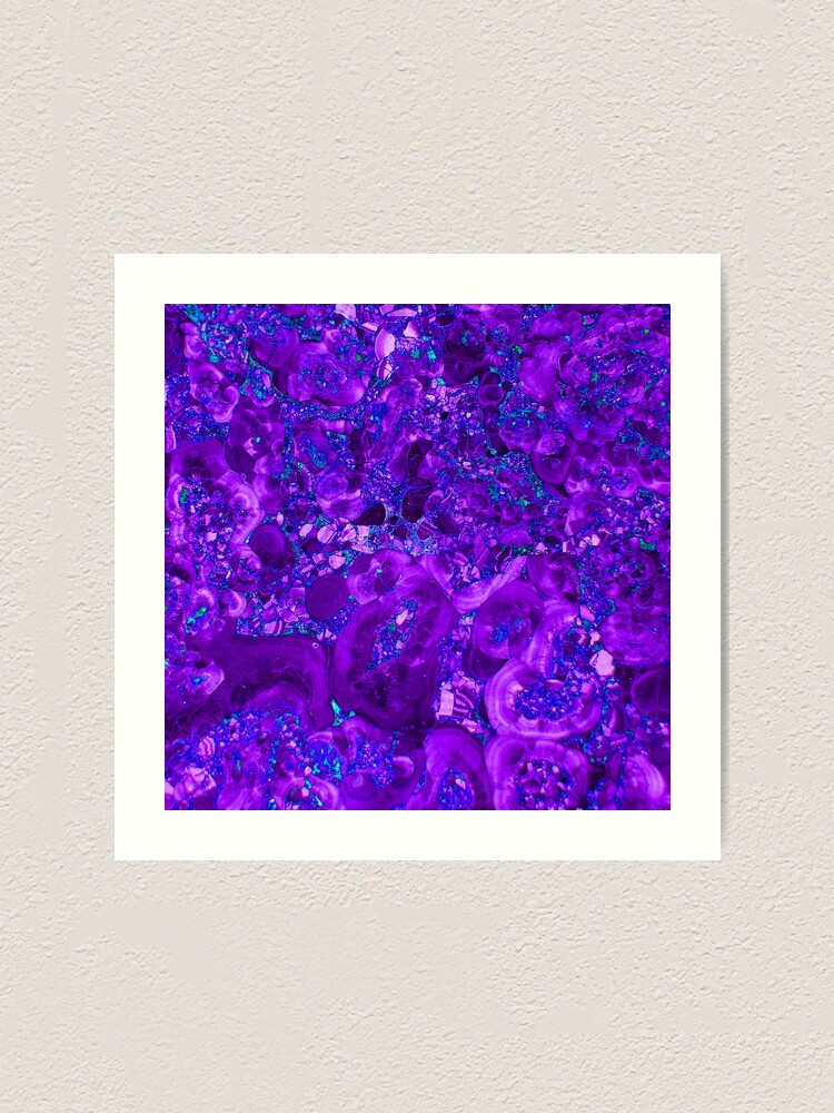 Alternate view of Marble Violet Blue Cyan Art Print
