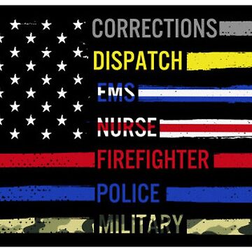 Artwork thumbnail, First responder flag graphic design by Tim Dunaway