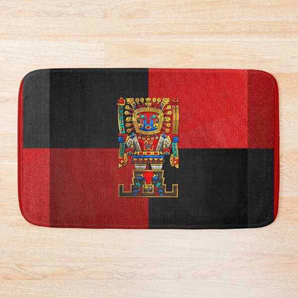 Item preview, Incan Gods - The Great Creator Viracocha on Red and Black Canvas designed and sold by Serge Averbukh Art Studio.