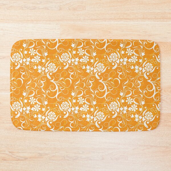 Item preview, Floral Pattern, Flowers,  Orange, Gold, white flowers designed and sold by Logic72.