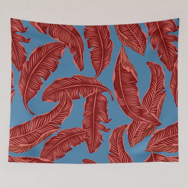 Item preview, Banana leaves tropical leaves blue #homedecor designed and sold by Snexus.