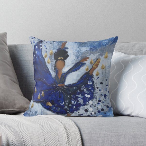 Misty Ballerina, African American Ballerina, Dance Throw Pillow