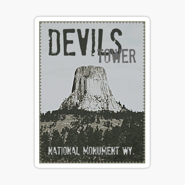 Devils Tower Stamp Sticker