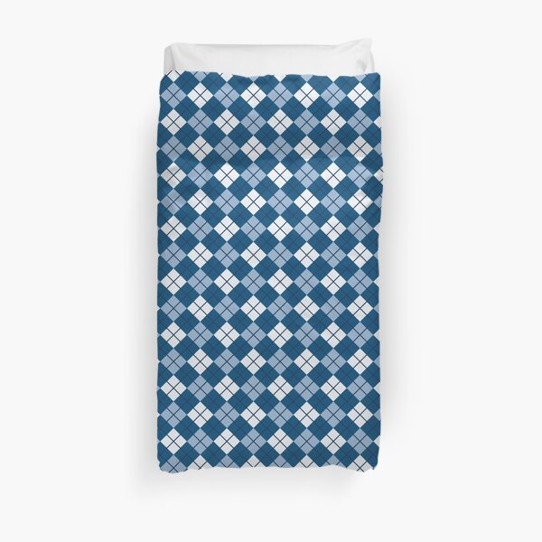 blue argyle sweater