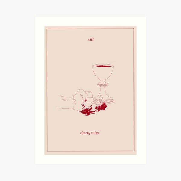 cherry wine - tarot card Art Print