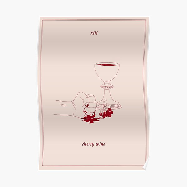 cherry wine - tarot card Poster