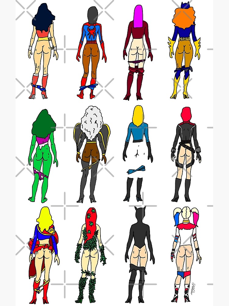 Superheroine Butts by notsniwart