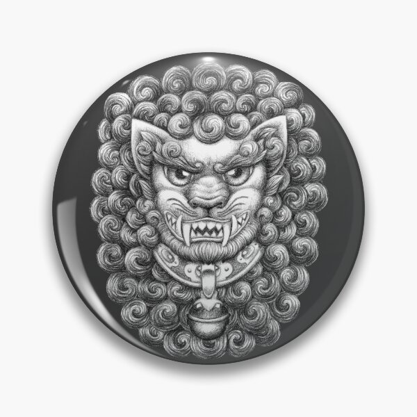 Item preview, Charcoal Dreams - Foo Dog Illustration -  designed and sold by InvertSilhouett.