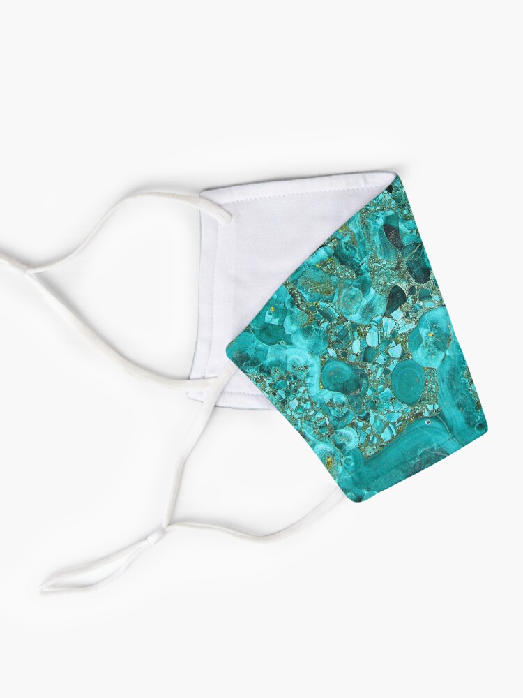 Alternate view of Marble Turquoise Blue Gold Mask
