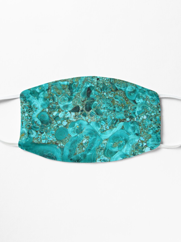 Alternate view of Marble Turquoise Blue Gold Mask