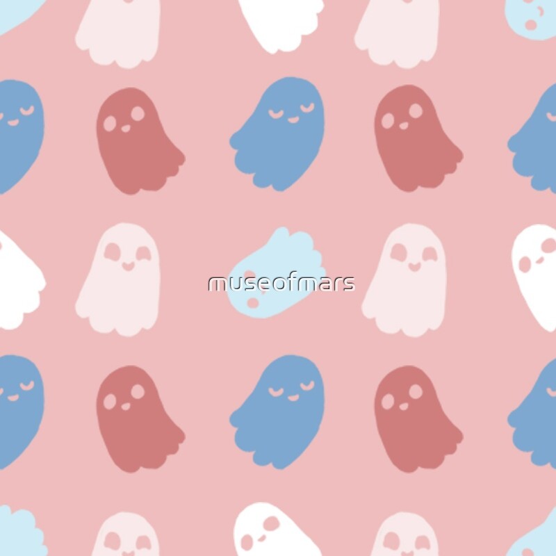 "Cute Ghost Wallpaper" by museofmars Redbubble