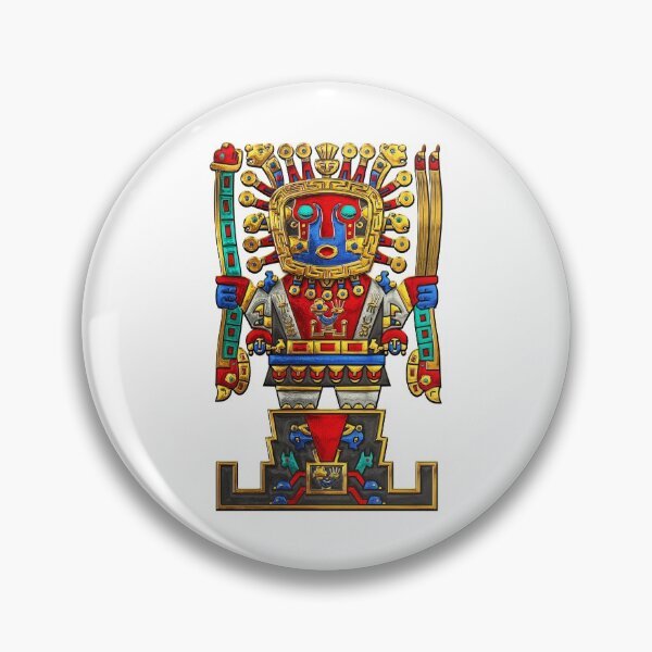 Item preview, Incan Gods - The Great Creator Viracocha on White Leather designed and sold by Serge Averbukh Art Studio.