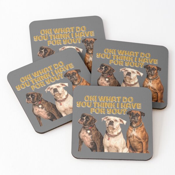 Item preview, What Do You Think I Have For You? Features 3 fabulous boxer dogs looking for whats in my hand!  designed and sold by JOHNC1.