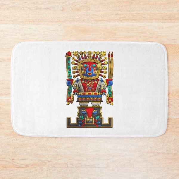 Item preview, Incan Gods - The Great Creator Viracocha on White Leather designed and sold by Serge Averbukh Art Studio.