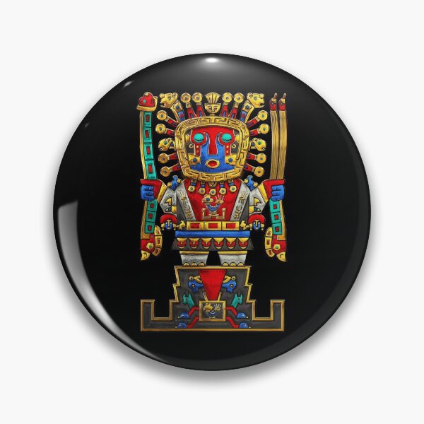 Item preview, Incan Gods - The Great Creator Viracocha on Black Canvas designed and sold by Serge Averbukh Art Studio.