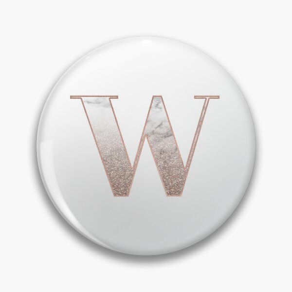 Item preview, Monogram rose gold glitter marble W designed and sold by marbleco.